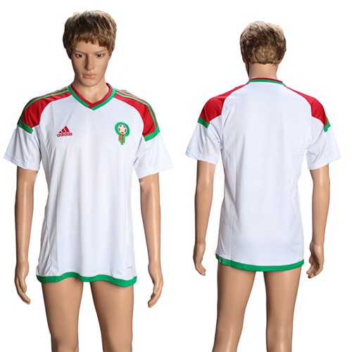 Morocco Blank Away Soccer Country Jersey